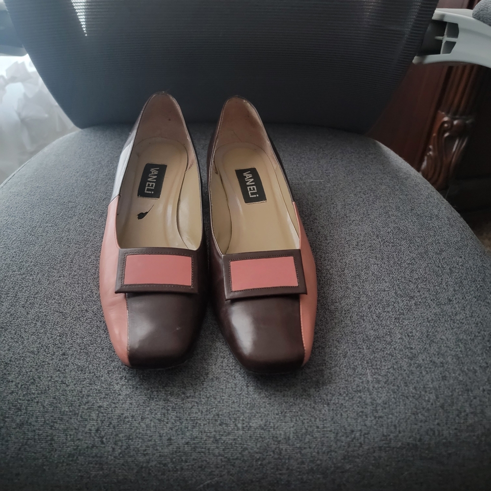 Pink and Brown Women's Heels